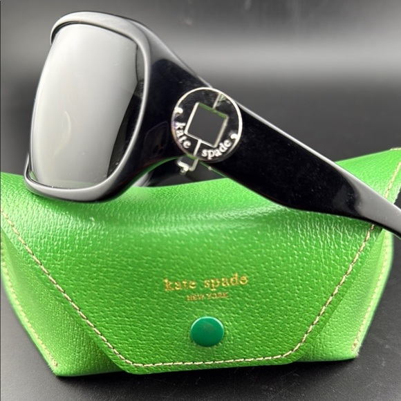 Kate Spade Black Sunglasses with Green Case